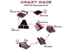 Wholesale Color Run Adult Insane Inflatable 5K Obstacle Course 2-3 Years Warranty from china suppliers