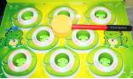 Frog jump hit hammer game whack a mole kids game machine