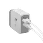 2 Ports USB C PD Wall Charger , QC 3.0 18W USB Type C Wall Adapter For IPhone 12
