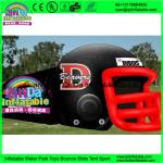 Giant outdoor used inflatable sports tunnel inflatable football helmet tunnel