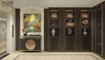 High Grade Stainless Steel Tall Wine Storage Cabinet With Dark Wood Grain
