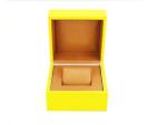 High Glossy Yellow Jewelry Wooden Box With Small Pillow Glossy Painting