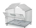 Silvery Metal Mesh Storage Containers , Q235 Steel Heavy Duty Storage Cages