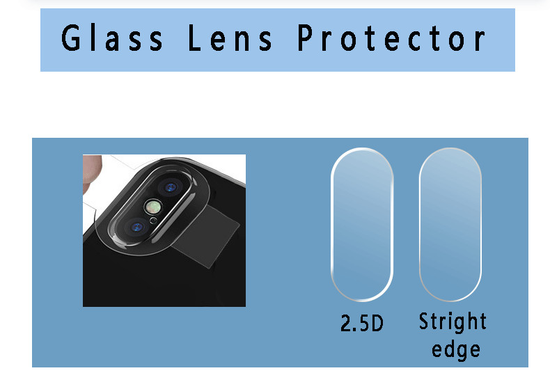 for iPhone XSmax XR XS X Mobile Camera Lens Protector Tempered Glass HD Anti-Fingerprints Anti-ScratchCamera Protector