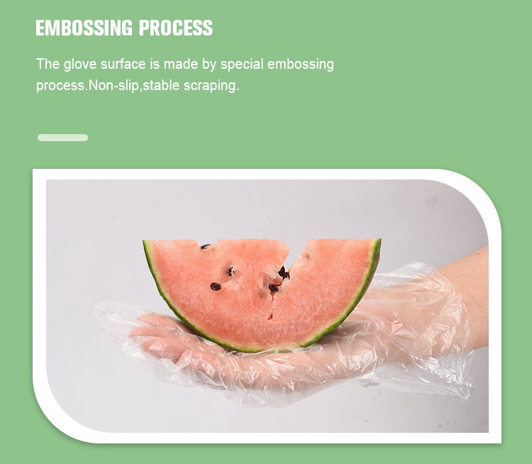 Medium Thickness HDPE Clear Disposable Food Gloves For Leak Free Cleaning Vinyl Glove