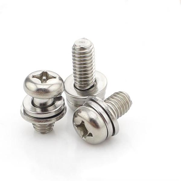 M2.5 304 Stainless Steel Pan Head Screws ODM Flat Split Lock Washer Screw