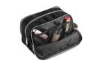 Premium Jacquard Polyester Fashion Cosmetic Bag With 3 Zip Pockets