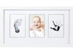 Customize Wood Baby Hand And Footprint Photo Frame With Safe Clean Touch Ink Pad