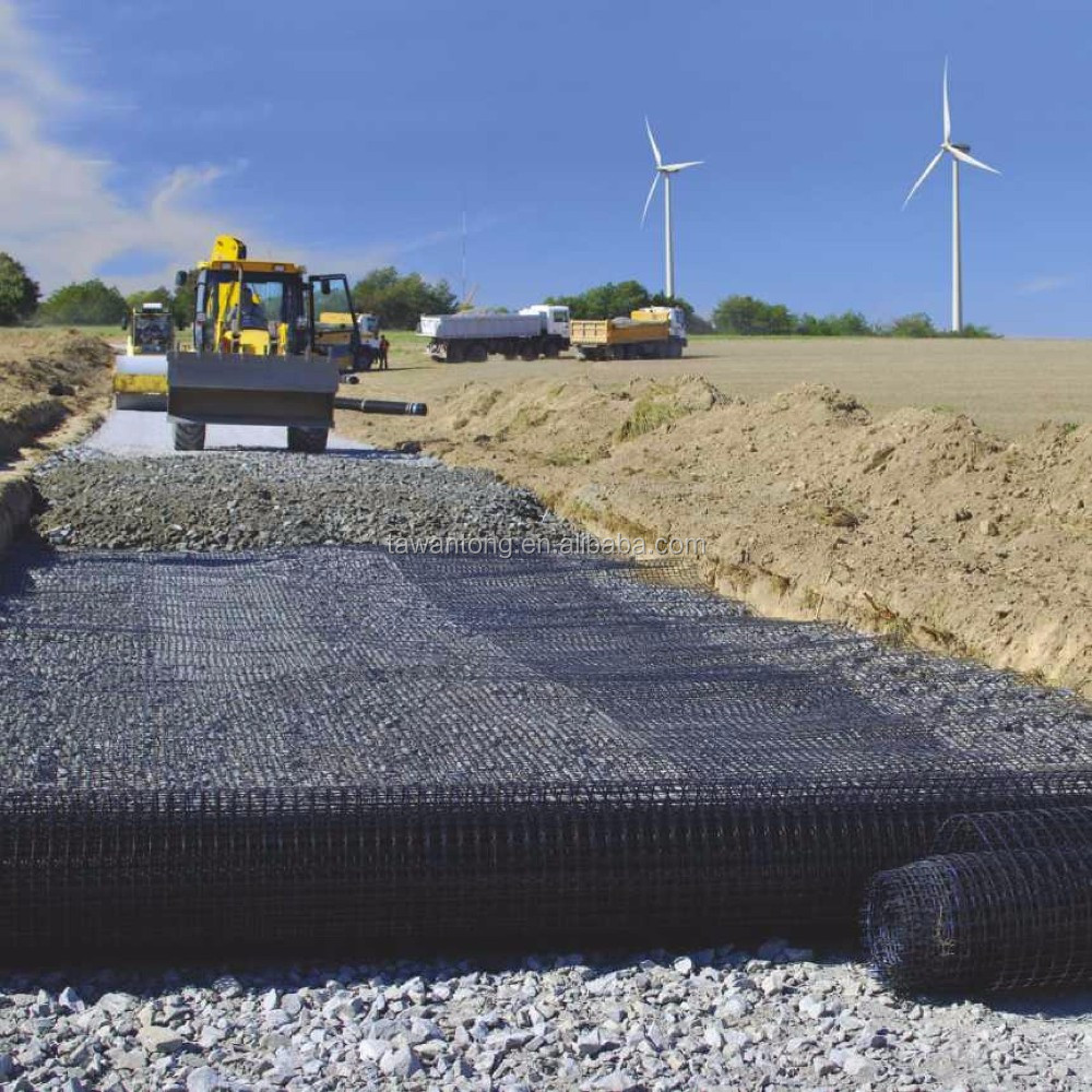 25mm*25mm Traditional Design Civil Engineering PET Mesh Geogrid Retaining Wall Geo Grid Ground Grid