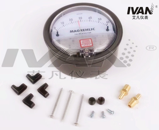 Panel Mount 110mm Series 2000 Differential Pressure Gauge with and 1/8" NPT Connection