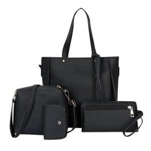 Wholesale 4Pcs/Set Women PU Crossbody Bag Set Leather Shoulder Bags Ladies Purse from china suppliers