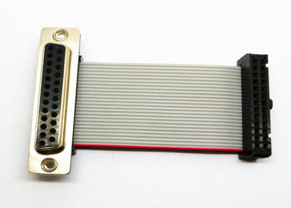 Durable 26 Pin Ribbon Cable DB25 Male Connector AC 500V / 1 Minute Maximum
