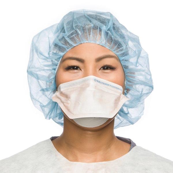 Fabric Bouffant Clip Disposable Surgical Caps White Blue Color Protective Dust