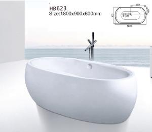 Wholesale Bathtubs, freestanding Bathtub without faucet , hand shower HB623 from china suppliers