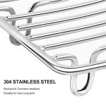 Stainless Steel Rust Proof Self Draining Bar Soap Dish Holder for Shower