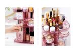 Four layers non-folding cosmetics rack standing type 360 degree rotation makeup