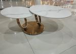 High Temperature Baking 55cm Stainless Steel Marble Coffee Table