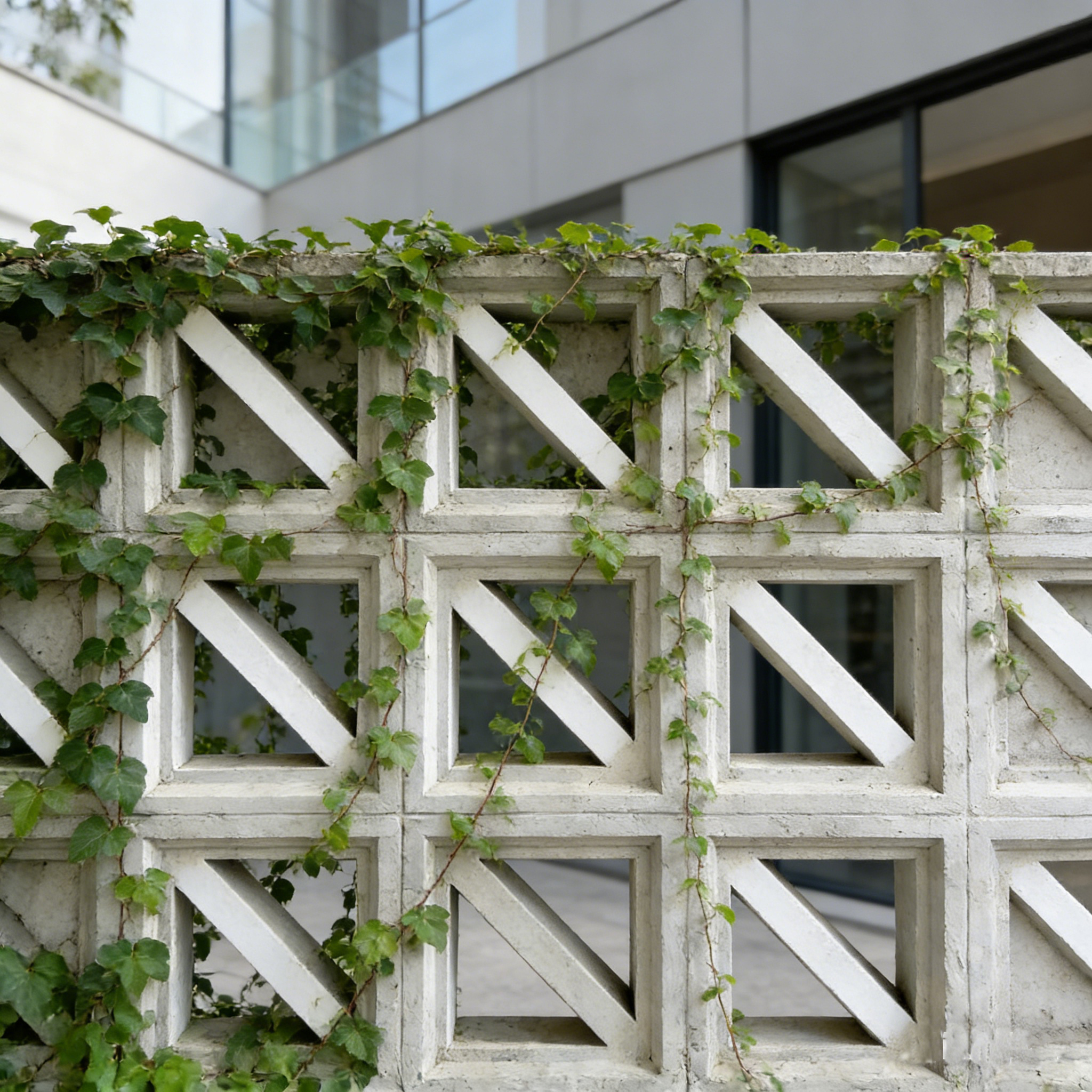 White Cast Cement Ventilation Screen Bricks Architectural Concrete Masonry Screen Walls Block for Airflow Facades