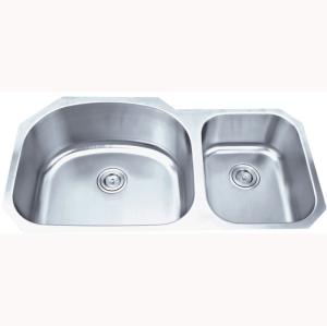 Wholesale Big Size Brushed Undermount Stainless Steel Kitchen Sink Double Basin from china suppliers