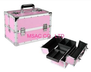 Wholesale Pink Aluminium Beauty Case Silver Aluminum Edges L 260 X W 150 X H 160mm from china suppliers