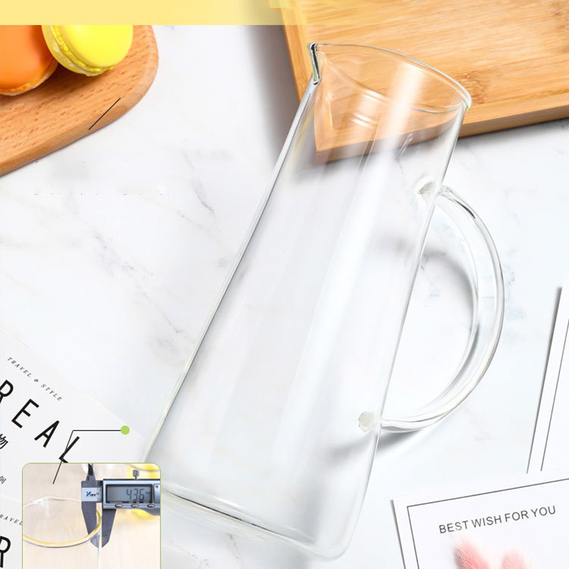High Borosilicate Clear Glass Water Pitcher / Glass Water Filter Pitcher