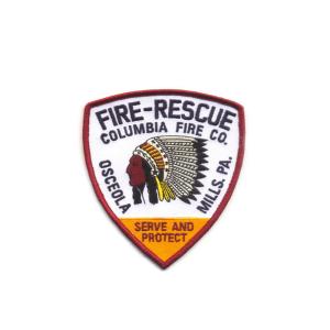 Wholesale Company Custom Patches Logo Embroidery Merrowed Badge Fire Rescue Iron On Patch from china suppliers