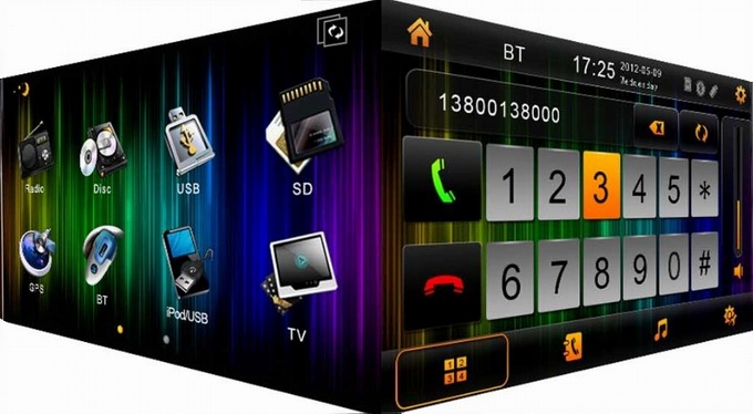 Car multimedia player for Universal car DVD with car gps navigation OCB-6205