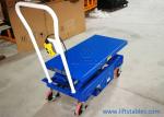 ES30D ES50D ES80D 1100lbs Mobile Lift Tables Double Scissors Electric 0.5t