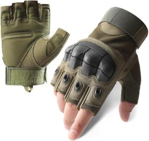 Wholesale Polyurethane Palms Mens Waterproof Fingerless Gloves Outdoor Tactical Gear Flexible Lightweight from china suppliers