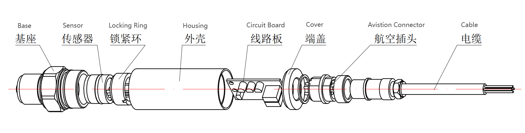 Precise Measurement Intelligent Pressure Transmitter With Aviation Connector 0~100bar FD80A