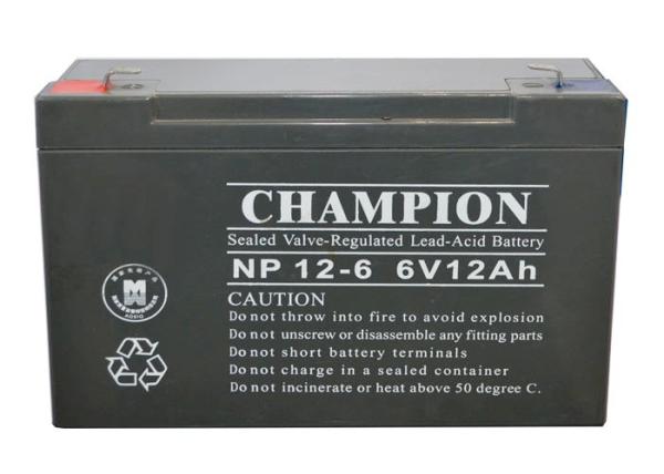 China Champion Battery 6V 12Ah NP12-6 Lead Acid AGM Battery, VRLA Battery, SLA