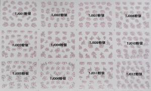 Wholesale Nail Art Stickers,Nail Art Decals, Water Slide Nail Stickers, TJ01-12 pink from china suppliers