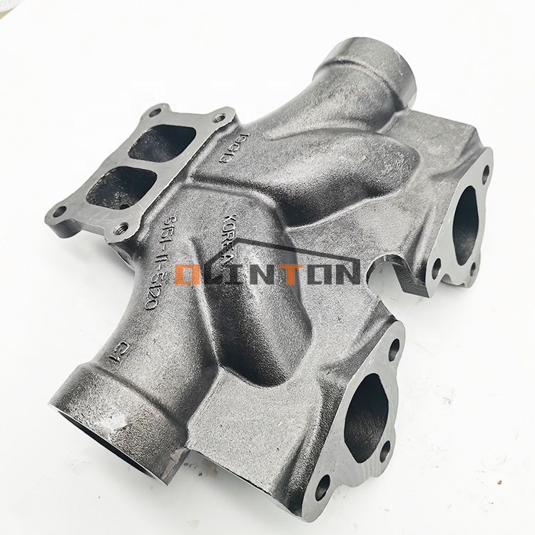 SAA6D125E-3 Excavator Engine Parts Manifold Exhaust for PC400-7 Excavator 6151-11-5120