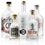 Top-Rated Glass Liquor Bottle 750ml with Embossed Logo and Acceptable Customer's