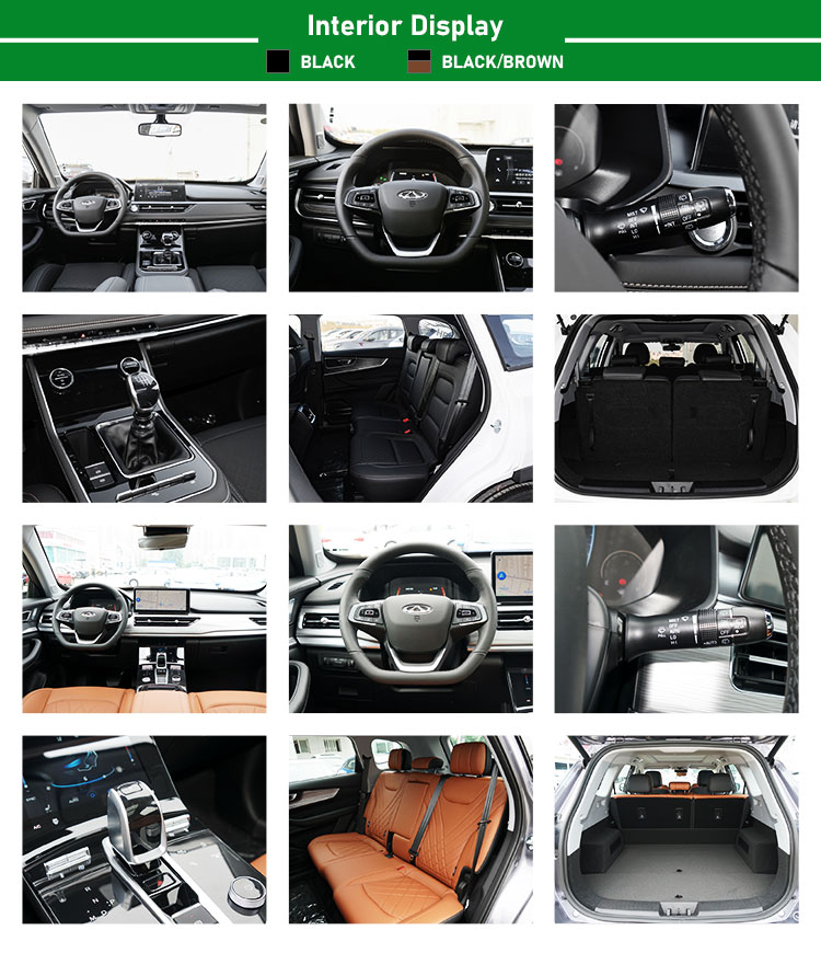 Tiggo 8 Pro Max Fuel Gasoline Touch Screen Tire Size 235/55 R18 Large Space Chery 2024 4WD/2WD 5 and 7 Seats