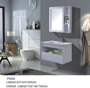 Wholesale Modern Bathroom Vanity Cabinets Furniture PVC Carcase Material Wall Mounted from china suppliers