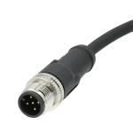 A Coding 5 Pin Male Straight Waterproof Outdoor Connector Molded Cable M12