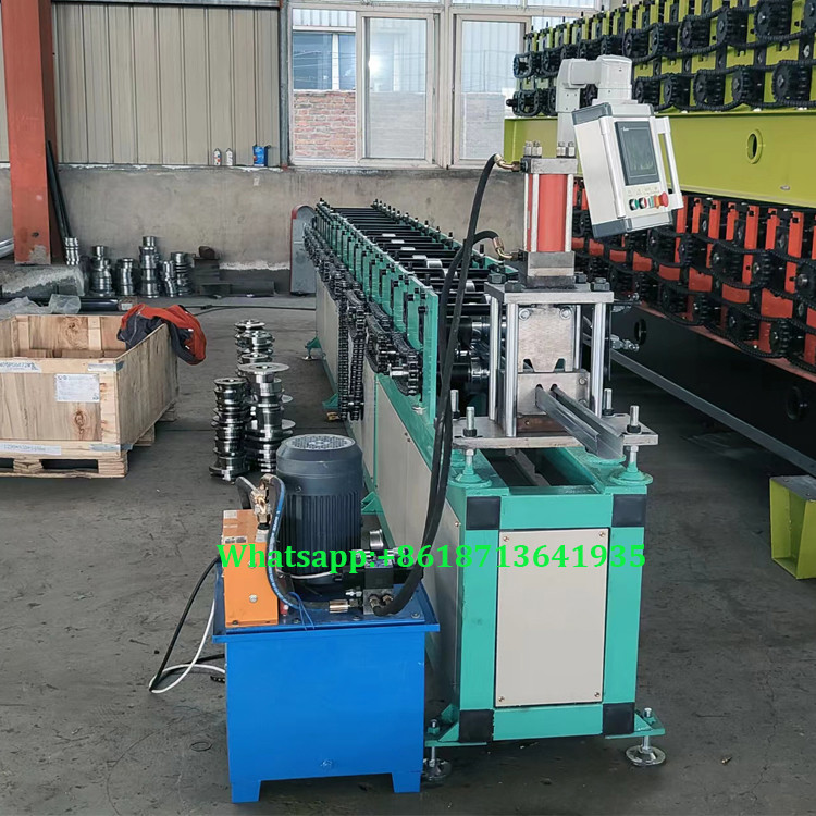 Galvalume Computer Controlled Shutter Door Roll Forming Machine For U Guide Rail