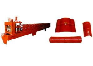 Wholesale Industrial Ridge Cap Roll Forming Machine , Roofing Sheet Roll Forming Machine from china suppliers