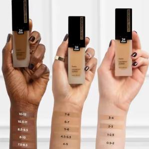 Wholesale Private Label Matte Makeup Beauty Foundation For All Skin Types 154 Colors Available-3 Shades White Black Skin Place from china suppliers