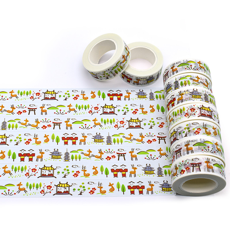Single Sided Adhesive Colorful Washi Tape For Scrapbook Decoration