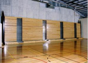 Wholesale Warm / Natural Retractable Bleacher Seating Timber Bench Clear Polyurethane from china suppliers