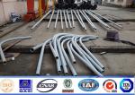 9m 10m 12m Q235 HDG Street Light Poles With Cross Arm
