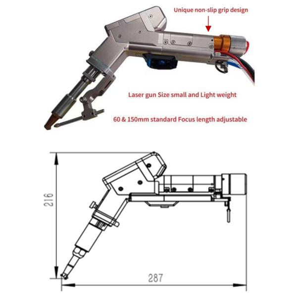 Handheld Welding Machine with Water Cooling Laser for Welding different materials