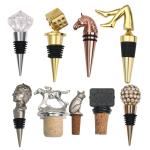 Custom Logo Red Wine Bottle Stopper With Zinc Alloy Stainless Steel Material