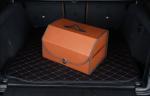 PU Leather Folding Car Organizer , Car Trunk Cargo Organizer 50 * 32 * 30cm