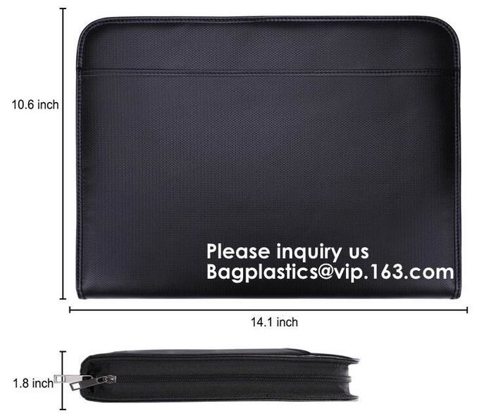 Waterproof and Fireproof document storage Bag with Fireproof Zipper for Money, Jewelry and Passport bagease, bagplastics