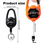 Deyi Badge Reel Retractable Keychain Clip Id Holder Upgraded Stainless Steel