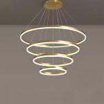 Four Ring Hanging Home Decoration Led Chandelier Ring Acrylic Luxury Ceiling