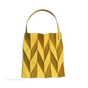 Wholesale Popular Women Recycled Shopping Bag Rhomboidal Pleated Shape Medium Size from china suppliers
